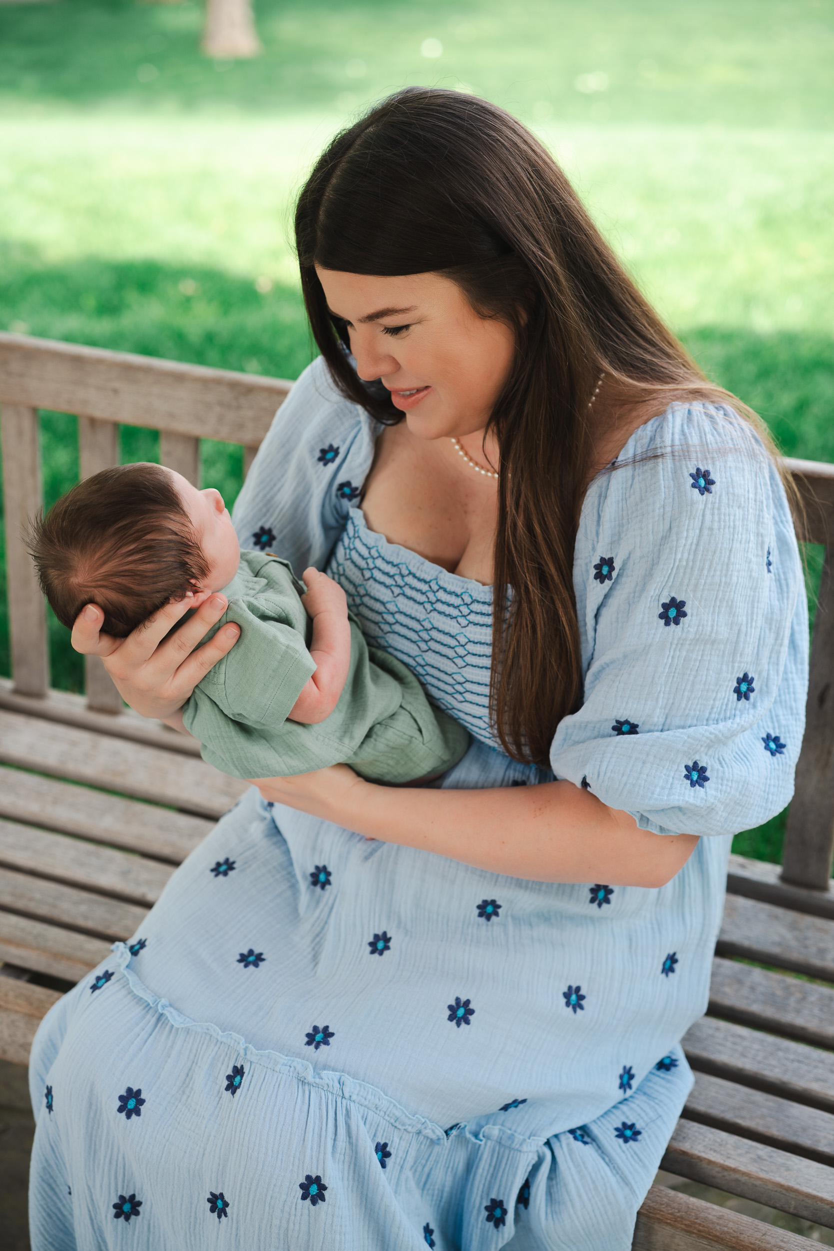 Mother holding her newborn
